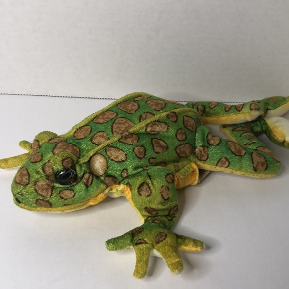 Folkmanis Realistic Leopard Frog Puppet Plush Stuffed Animal Hand Puppet - Picture 2 of 8